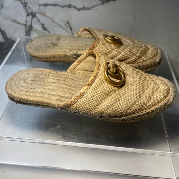 GUCCI double cloth mules sz 35 made in spain - Picture 2 of 16